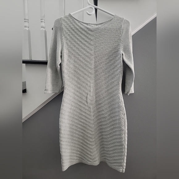 Lauren Ralph Lauren Sweater Dress Women's Small grey cotton knit classic - Picture 4 of 5